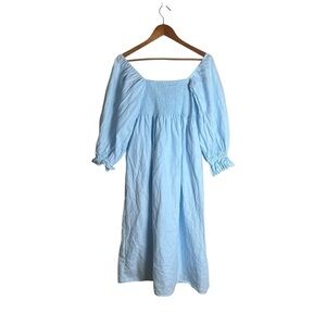 O.p.t‎ light blend linen and cotton long sleeve dress